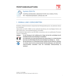 Montageanleitung DW-FU 4m freikragend