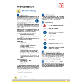 Montagehinweis Rückstromsicherung